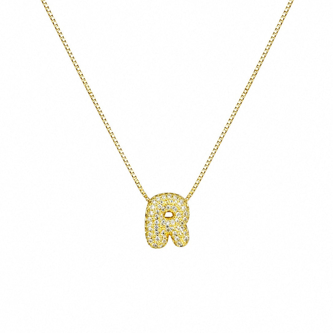 Bubble Initial Necklace