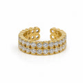 Lustre Double Row Ring