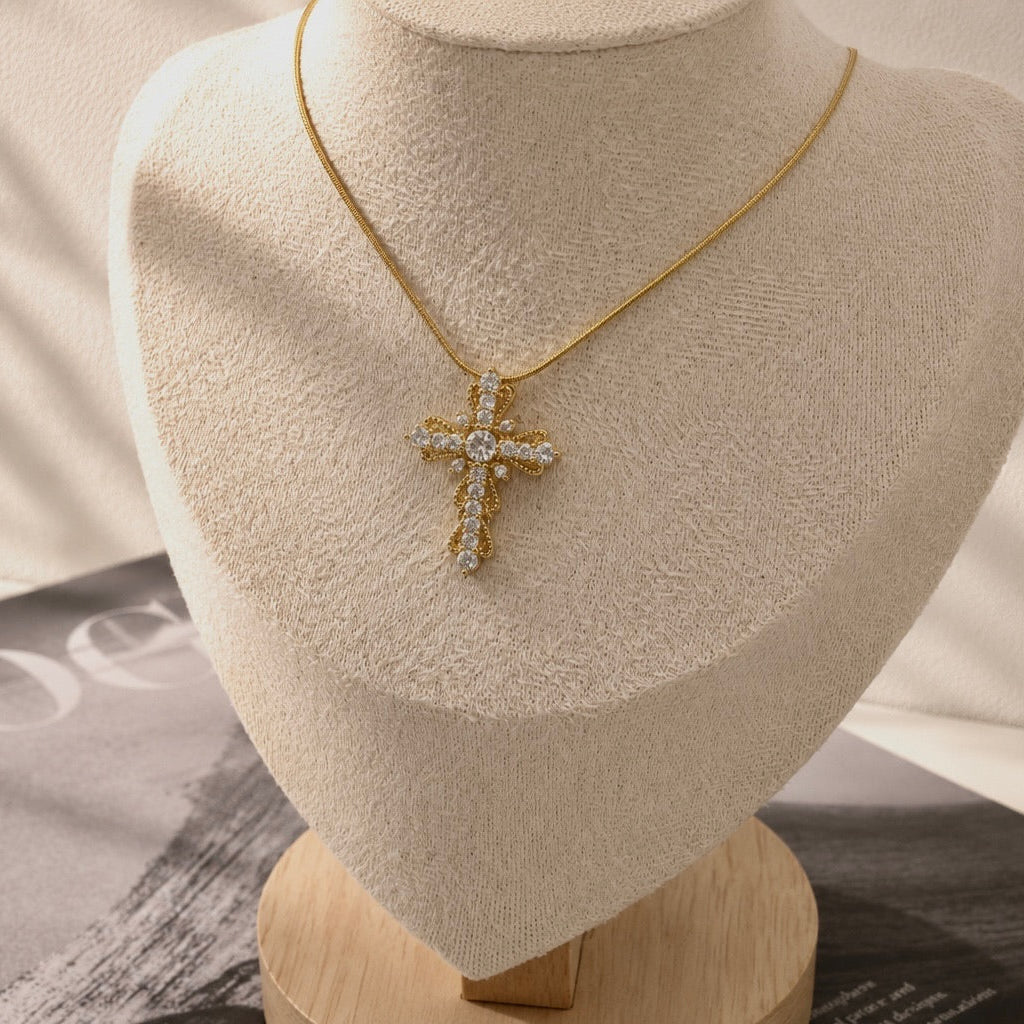 Radiant Cross Necklace
