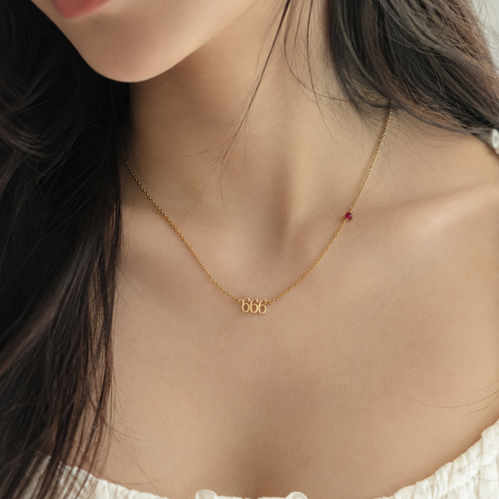 Angel Number Gem Necklace