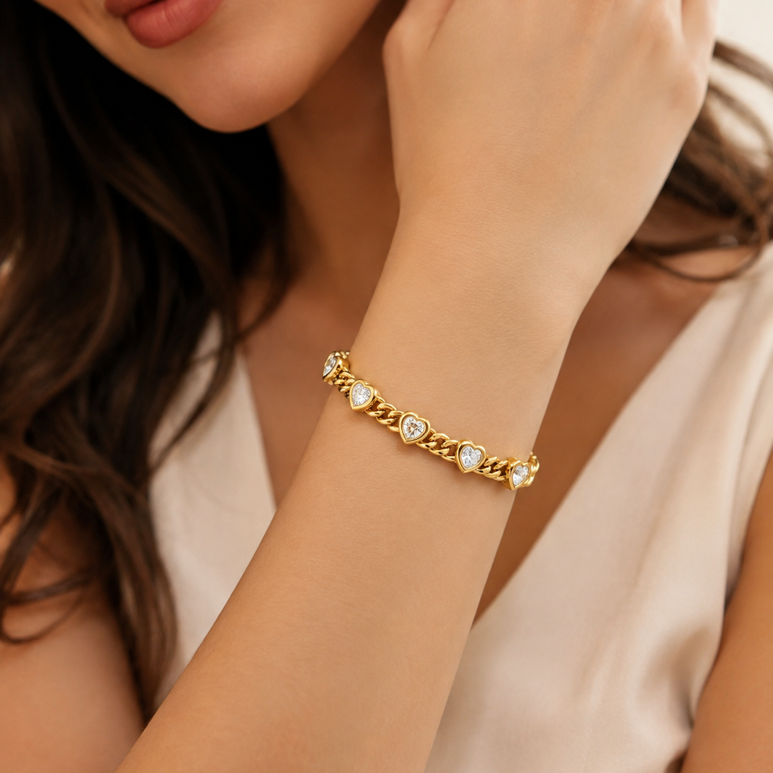 Heart Chain Bracelet
