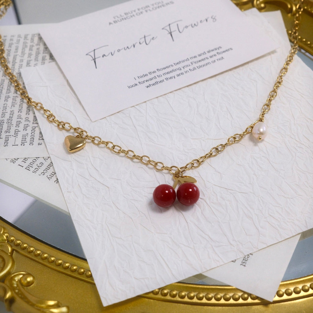 Cherry Heart Necklace