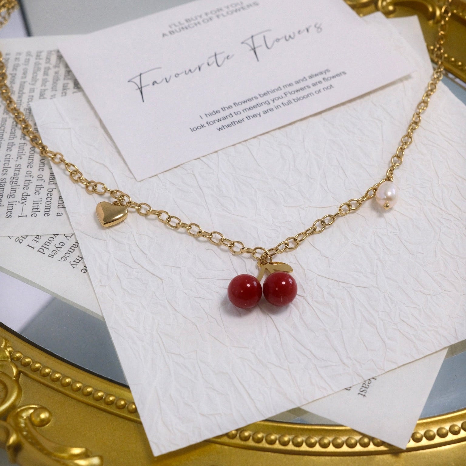 Cherry Heart Necklace