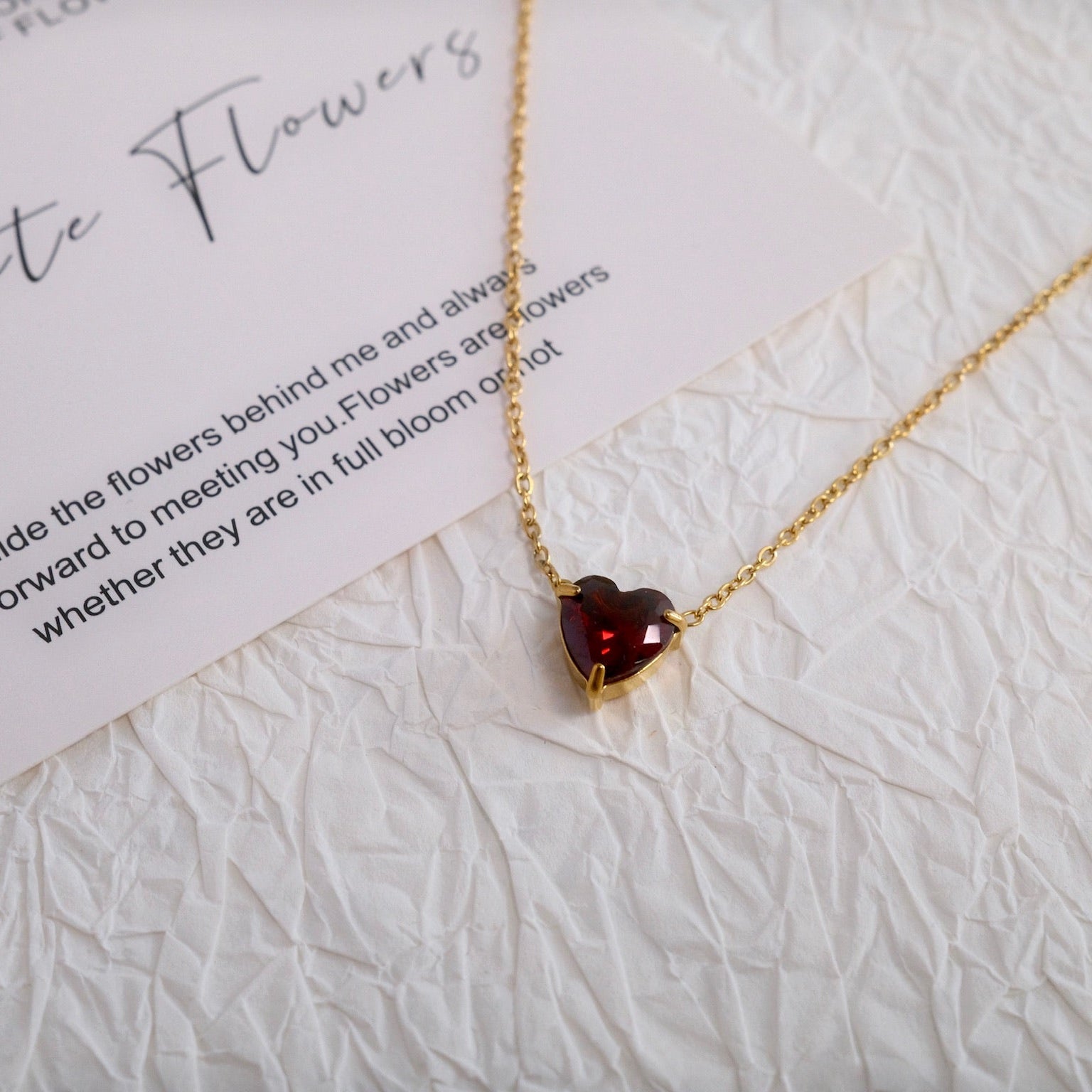 Heart Birthstone Necklace