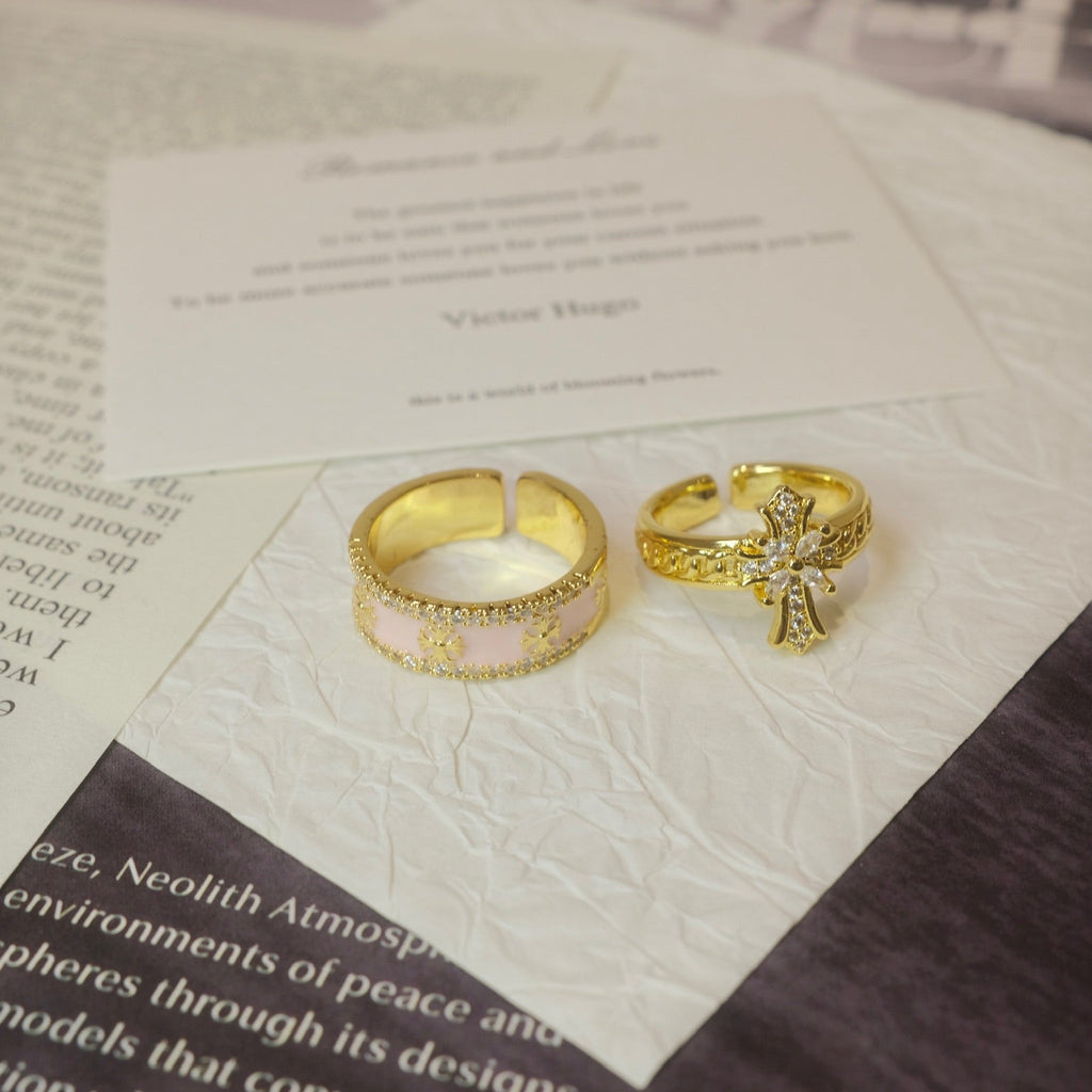 Blush Cross Ring