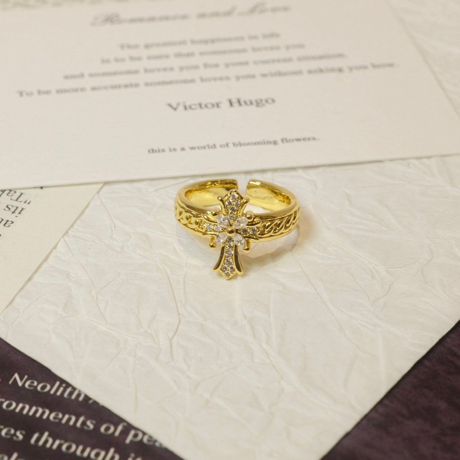 Radiant Cross Ring