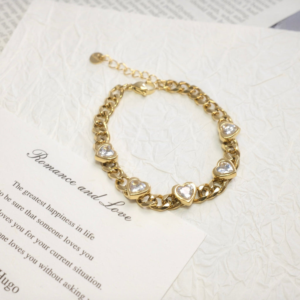 Heart Chain Bracelet