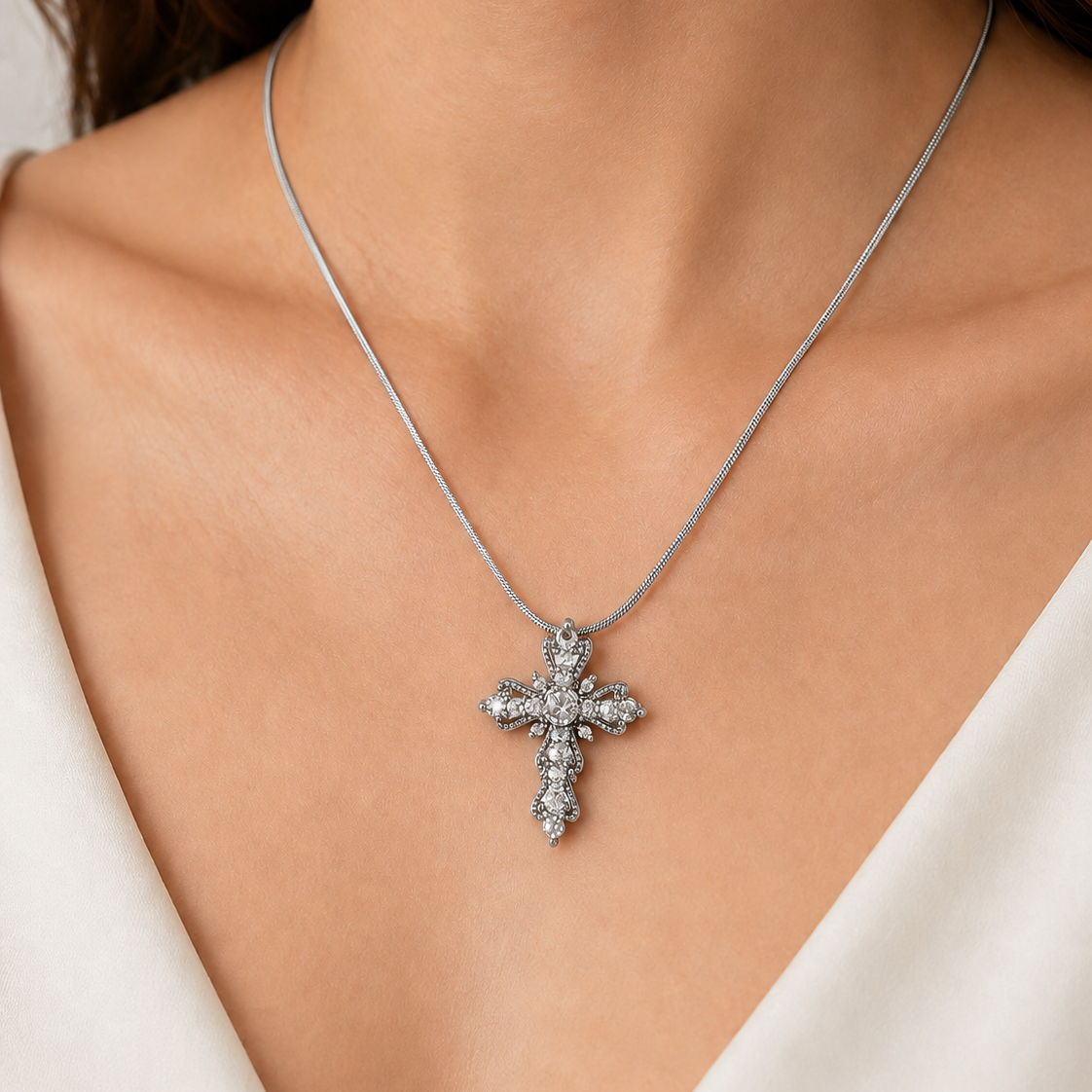 Radiant Cross Necklace