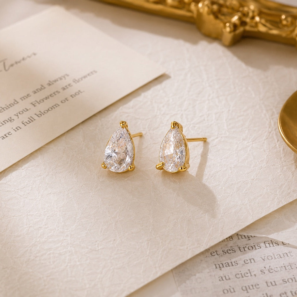 Pear Stud Earrings