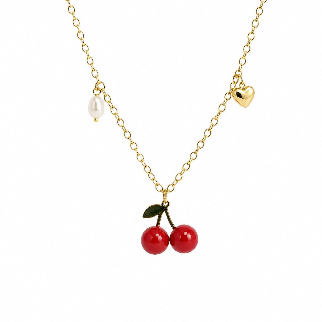 Cherry Heart Necklace