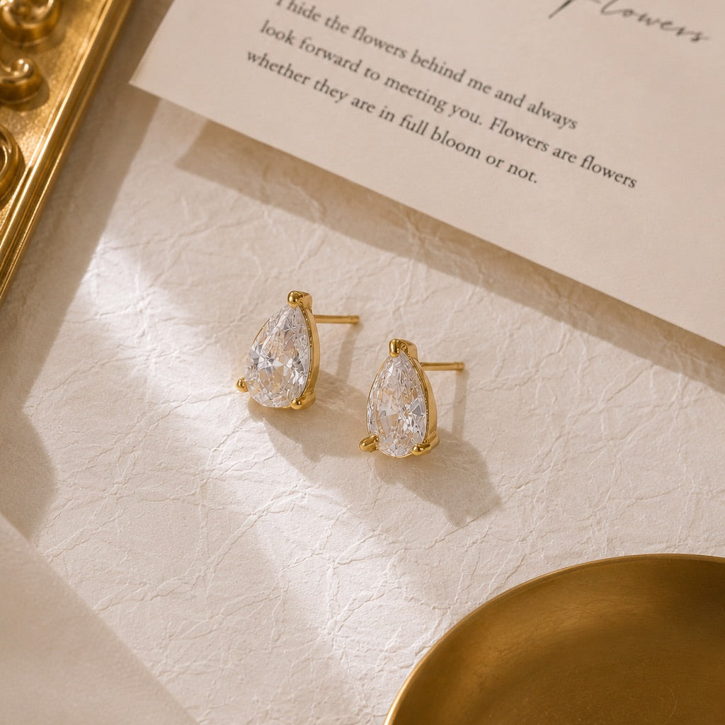 Pear Stud Earrings