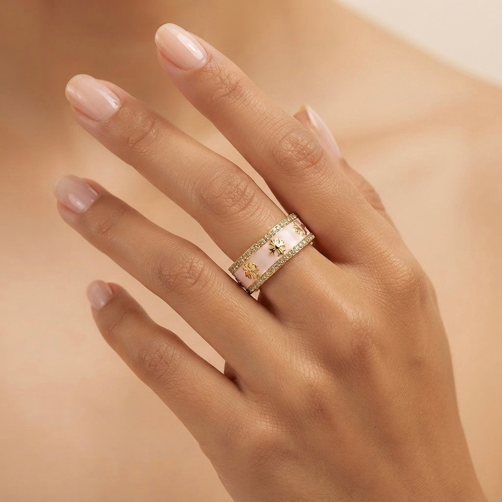 Blush Cross Ring