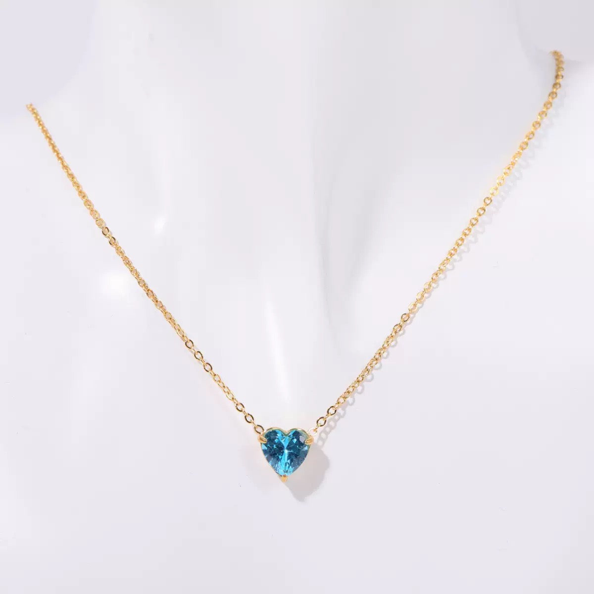 Heart Birthstone Necklace