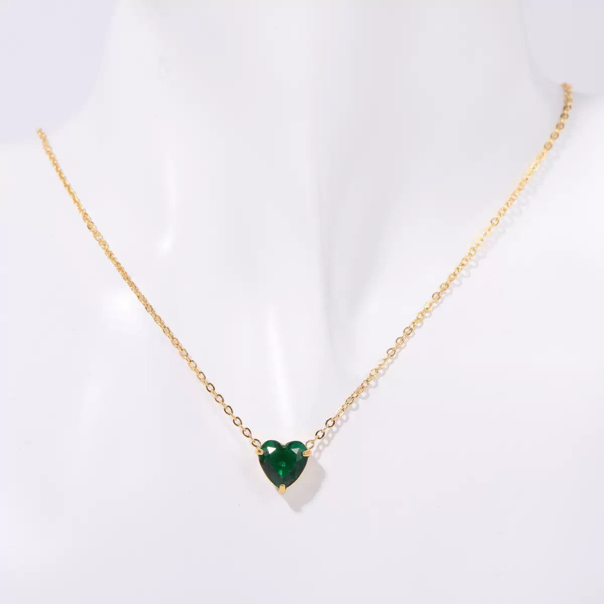 Heart Birthstone Necklace
