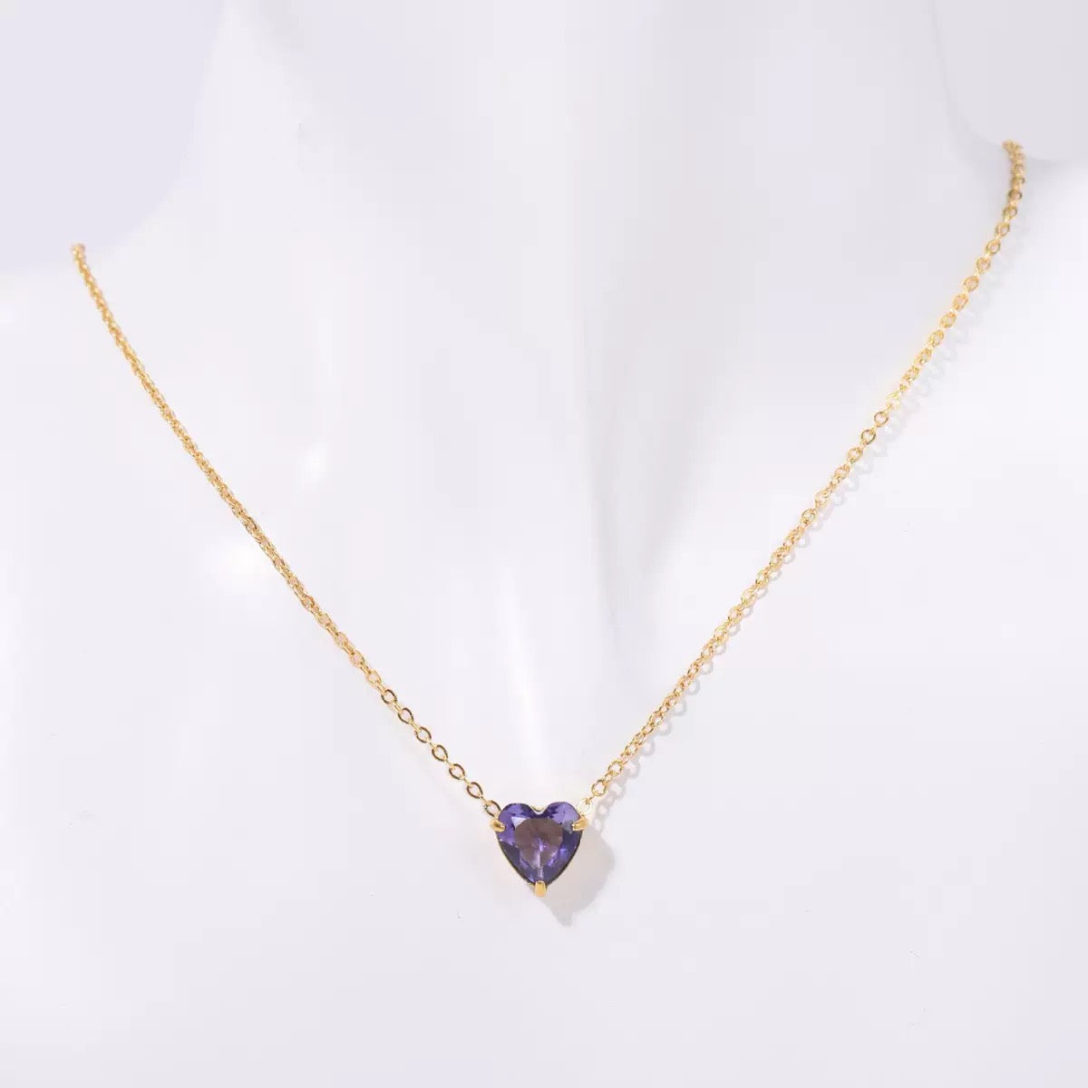 Heart Birthstone Necklace