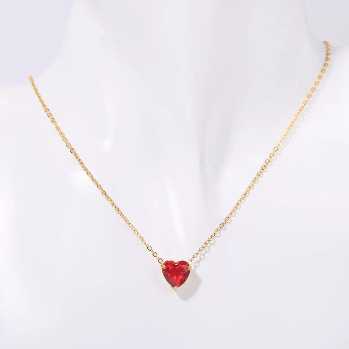 Heart Birthstone Necklace