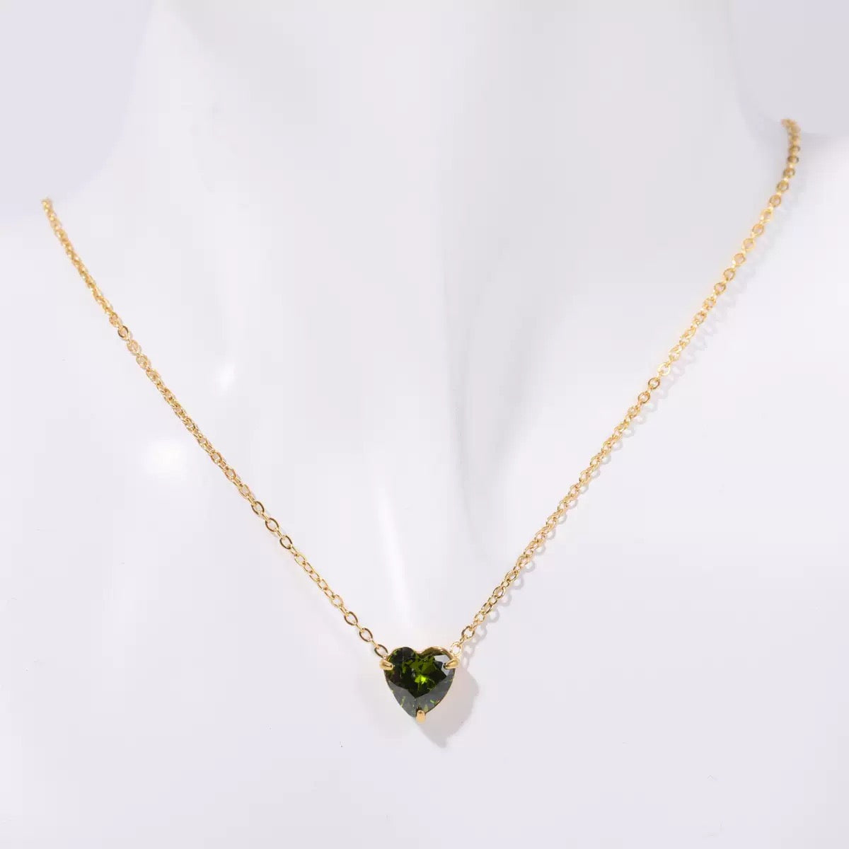 Heart Birthstone Necklace