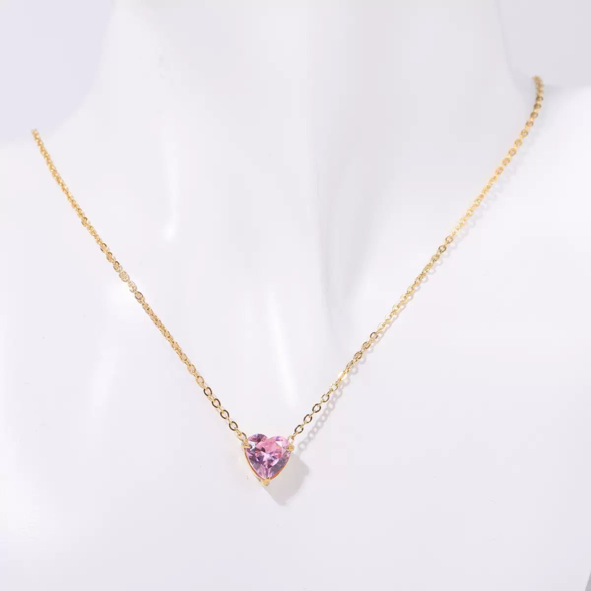 Heart Birthstone Necklace