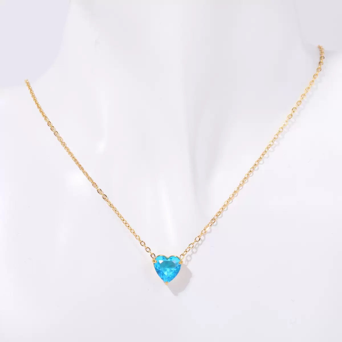 Heart Birthstone Necklace