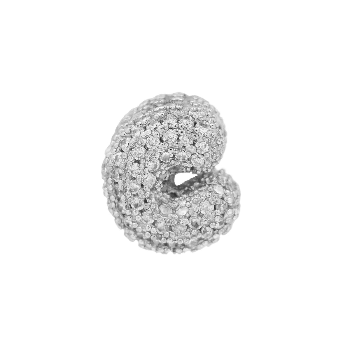 Bubble Initial Necklace- 1 Necklace Chain + 1 initial Charm