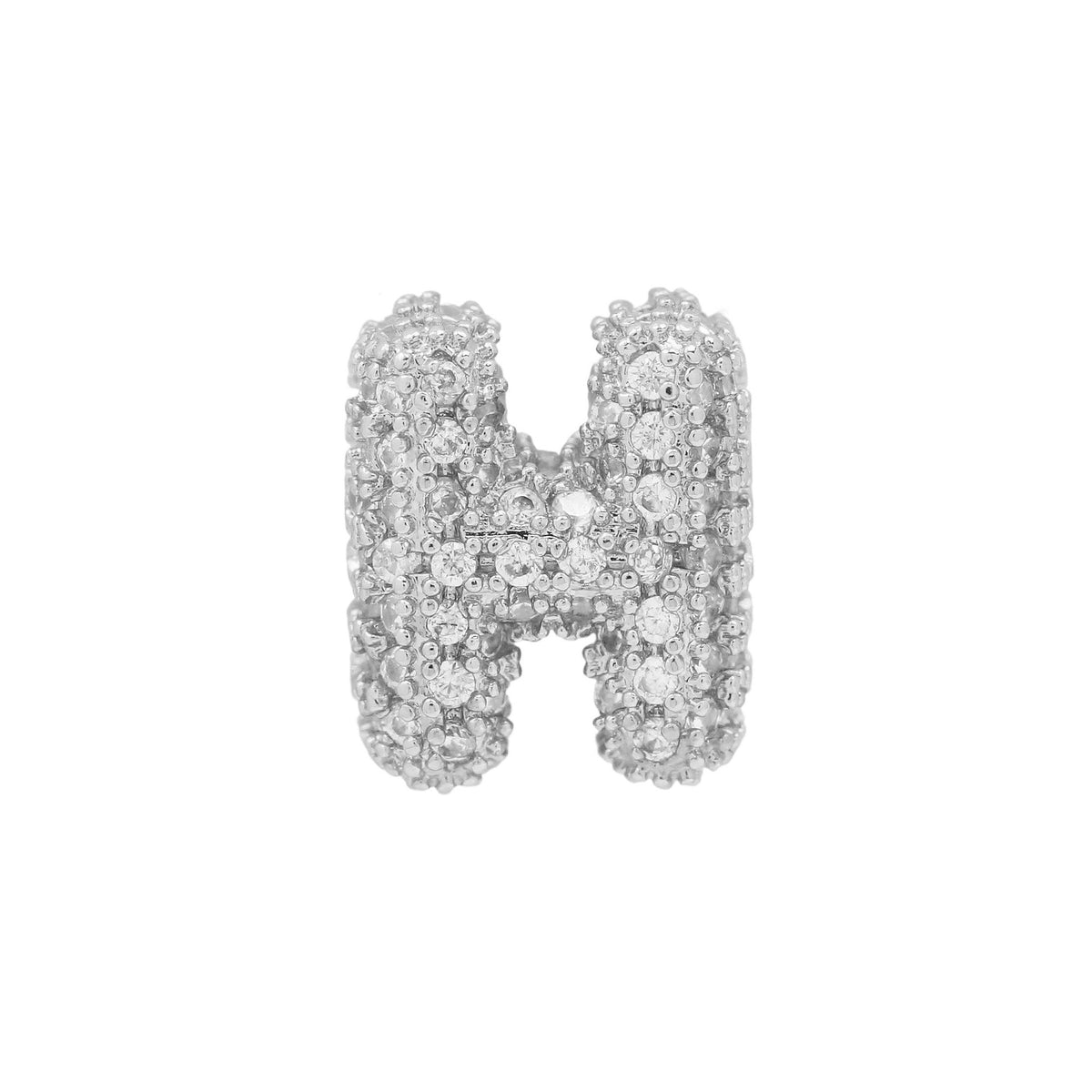 Bubble Initial Necklace- 1 Necklace Chain + 1 initial Charm