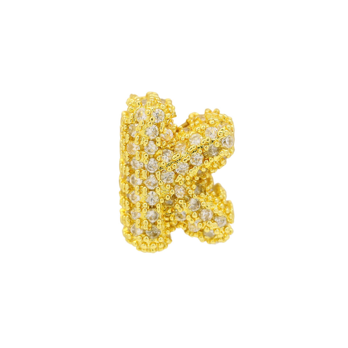 Bubble Initial Necklace- 1 Necklace Chain + 1 initial Charm