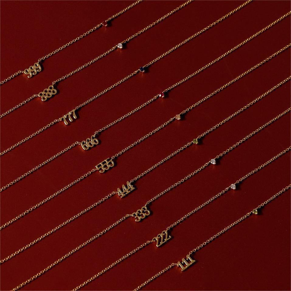 Angel Number Gem Necklace